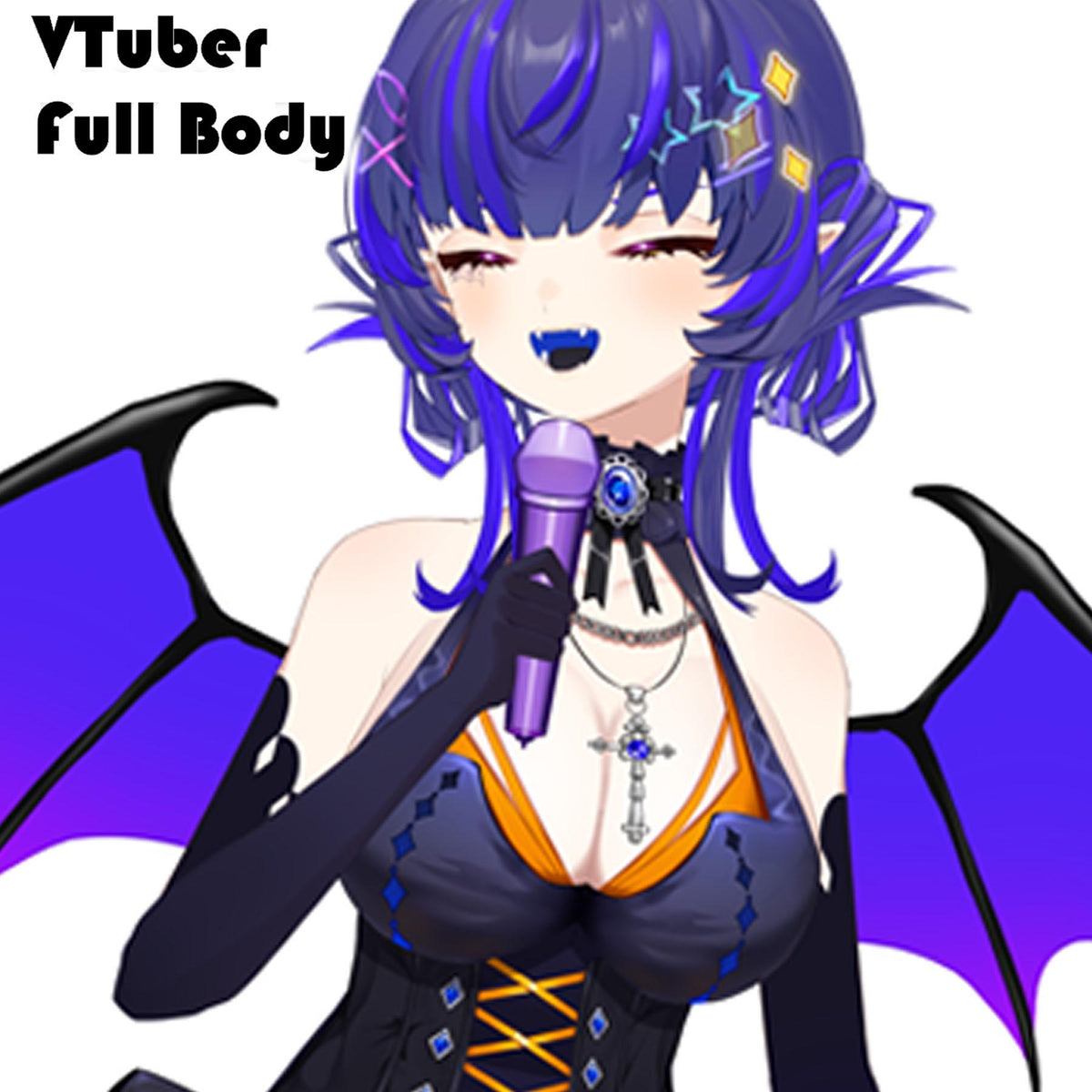 Dark Witch Vtuber Model – Full Body, Ready to Stream