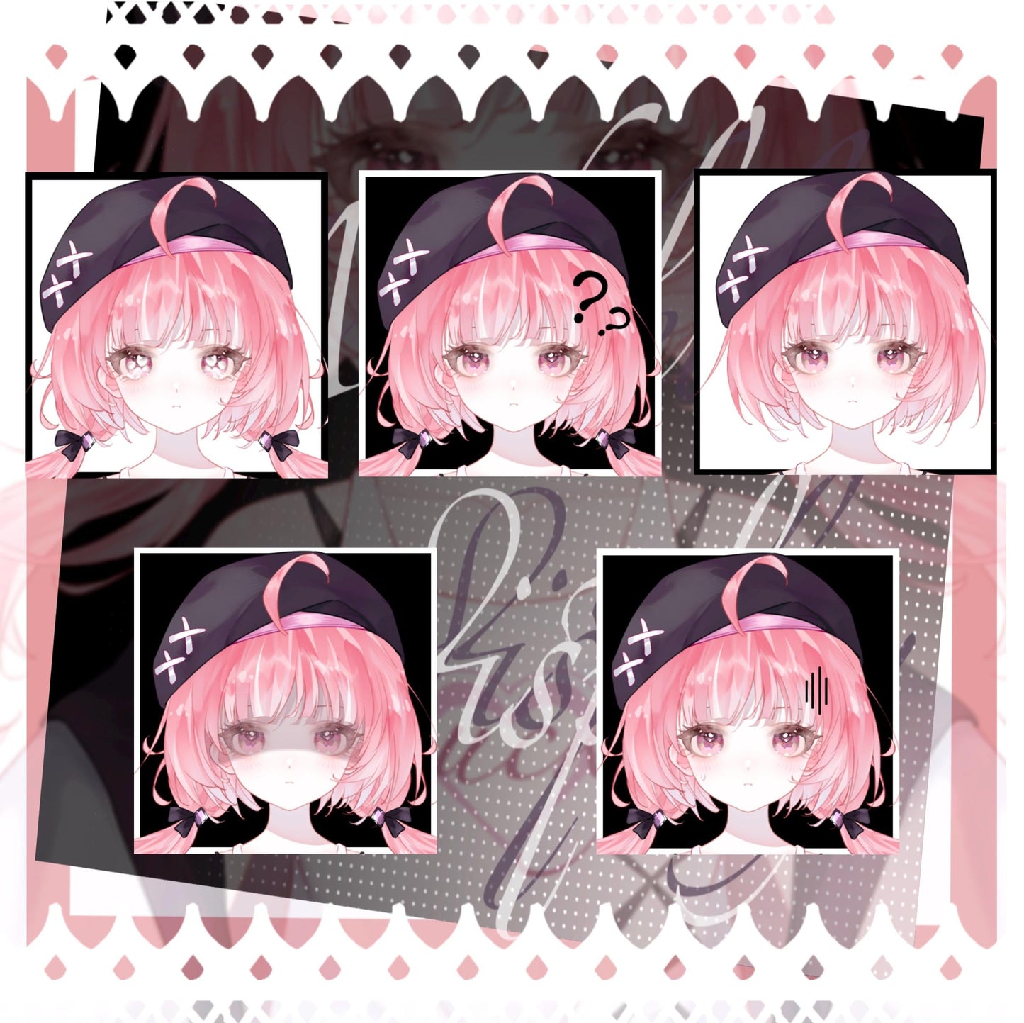 Pink Hair Vtuber Model – Live2D, Fully Rigged for Vtube Studio