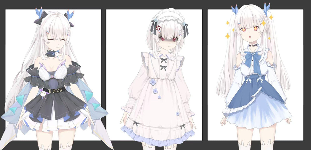 Blue-Themed VTuber Model – Fully Rigged, Ready to Stream