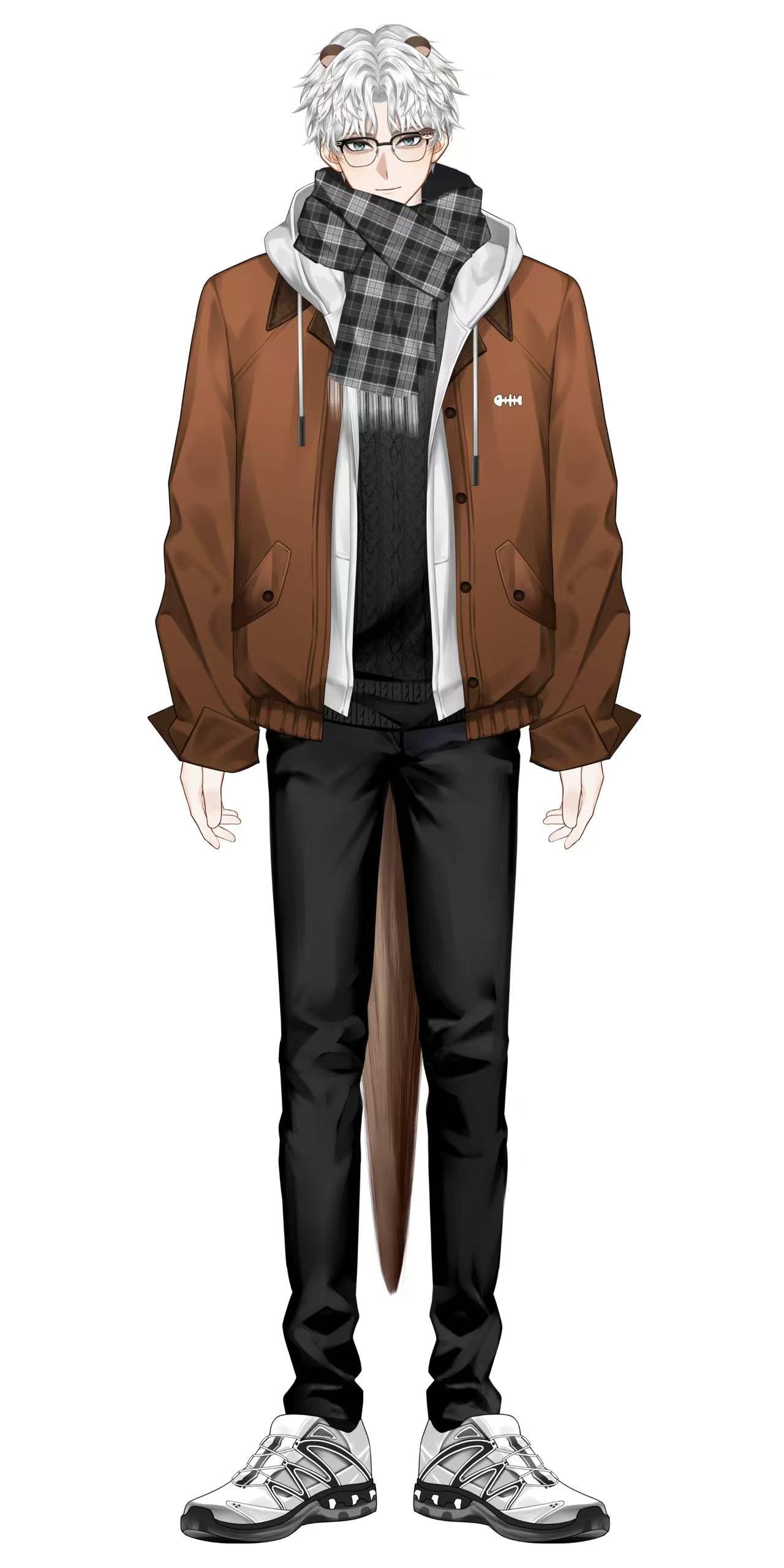 Live2D Vtuber Model – Beast-Ear Salaryman, Full Body Rig