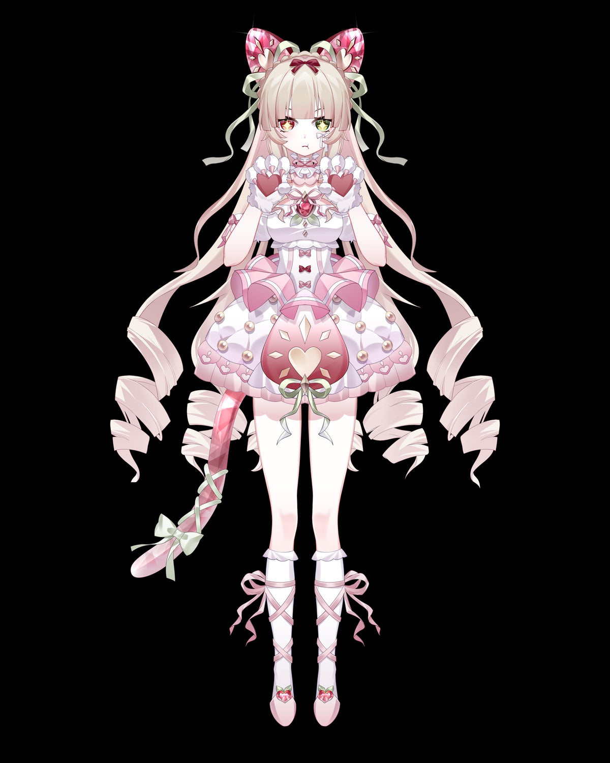 BerryNeko Live2D VTuber Model – Strawberry Cat, VTube Studio Ready