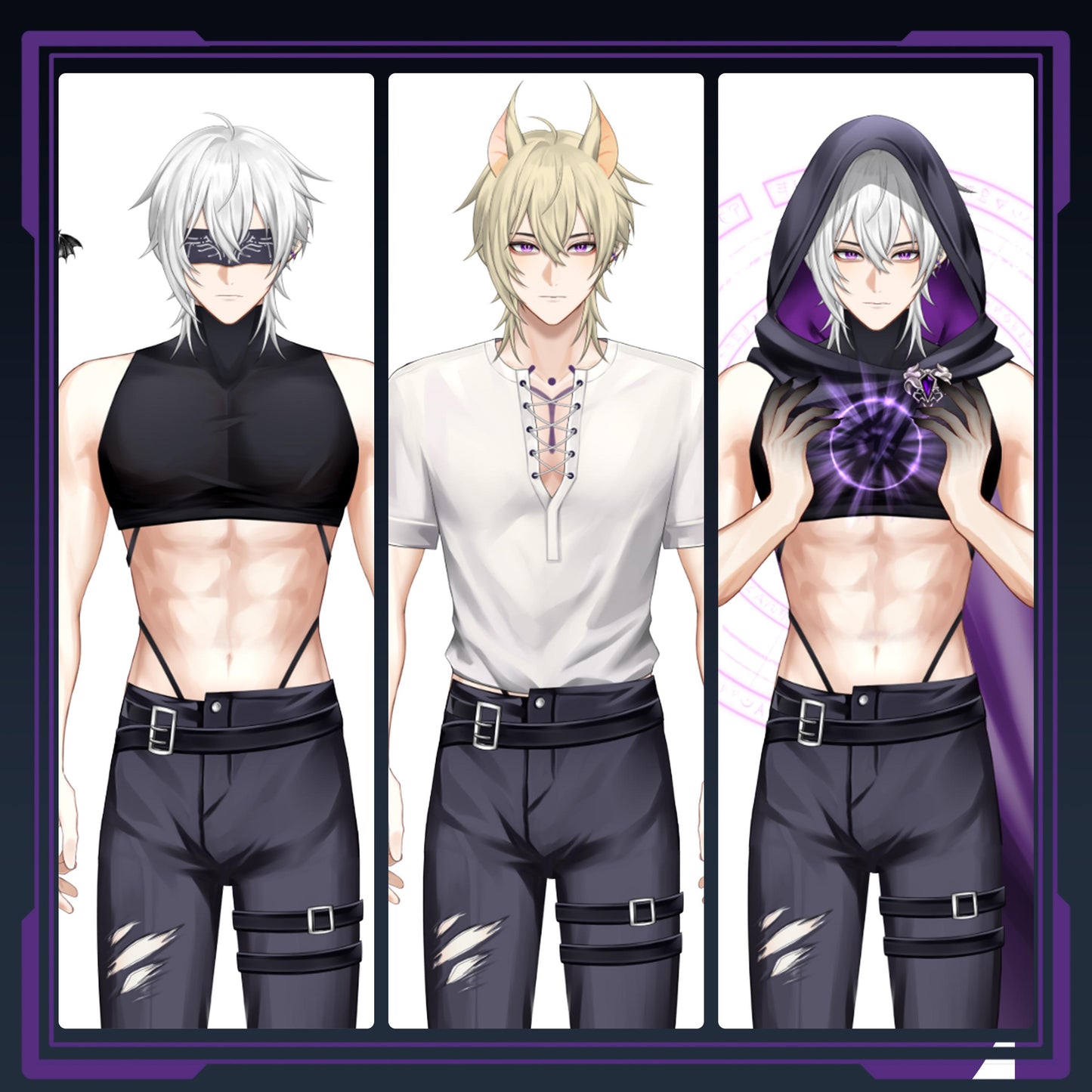 Noctis Bat Mage Live2D Vtuber Model - Ready to Stream