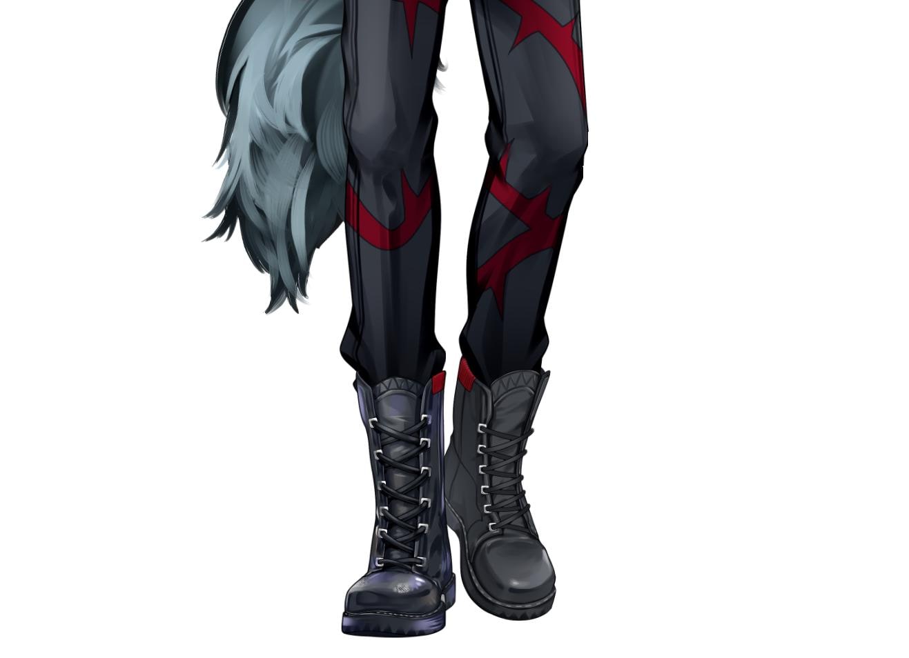 Wolfish Security Officer VTuber Model – Heterochromatic Eyes, Full Body (VTube Studio)