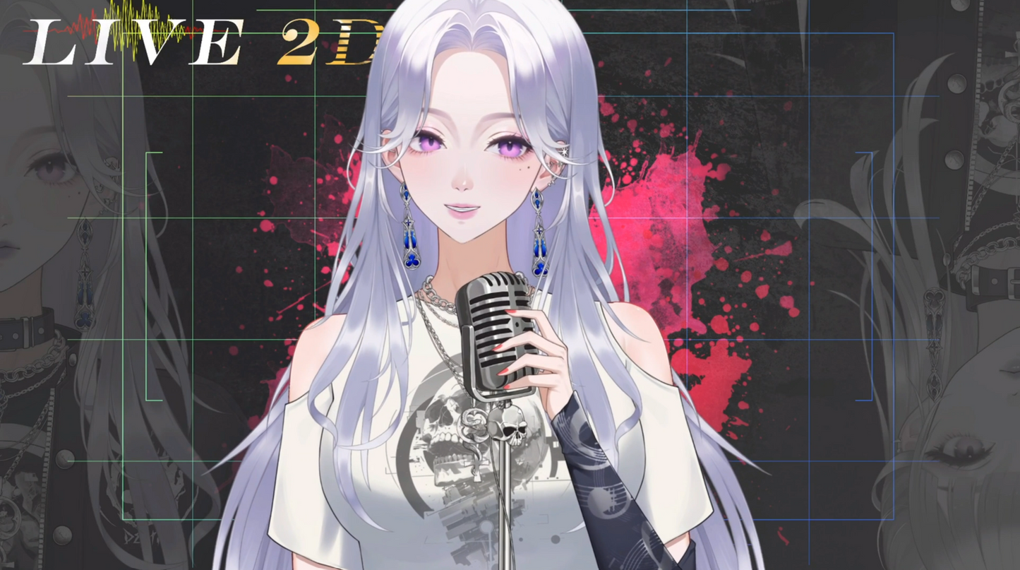 Nyx Noir Live2D Vtuber Model – Gothic Style, Full Body Rig