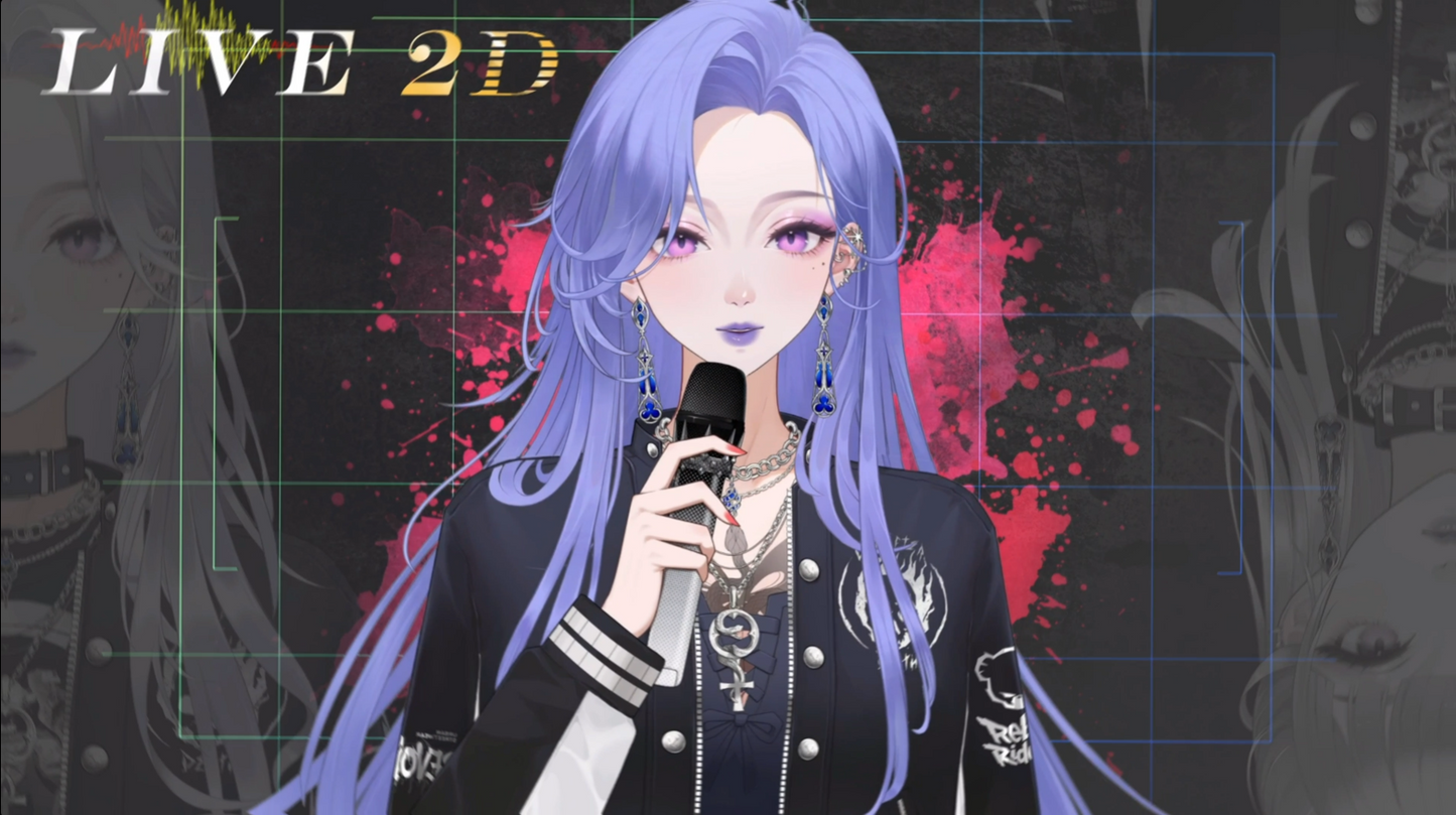 Nyx Noir Live2D Vtuber Model – Gothic Style, Full Body Rig