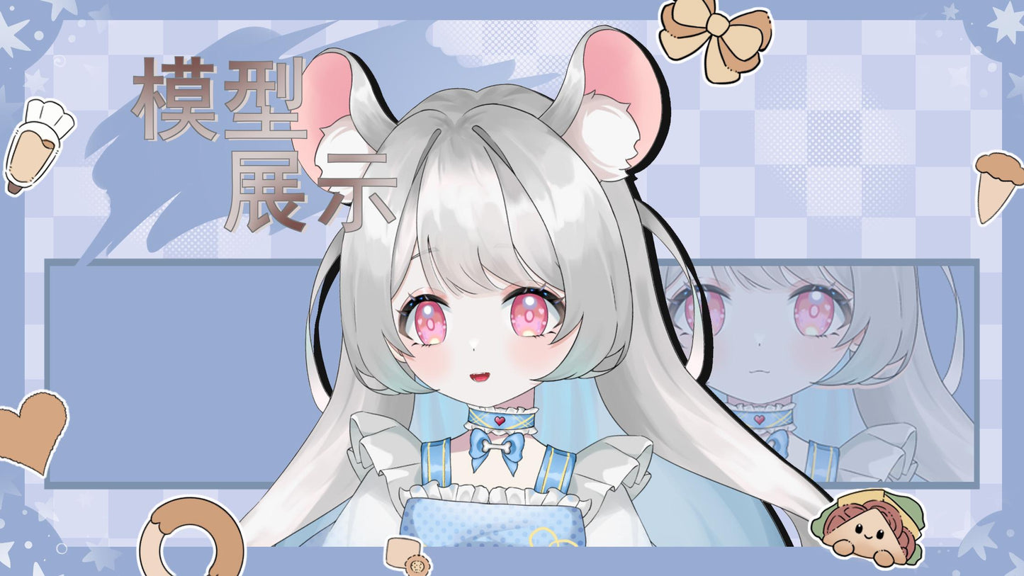 Hamster Girl VTuber Model | Live2D, Fully Rigged for Streamers