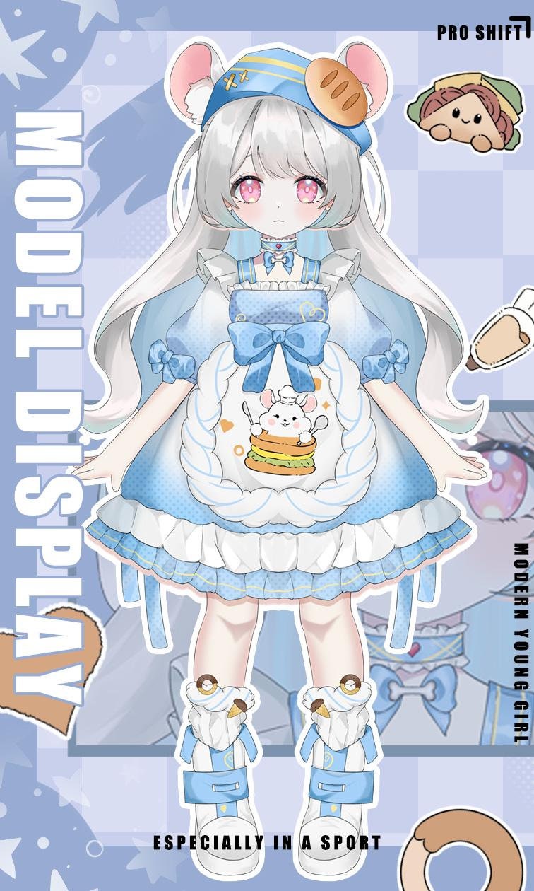 Hamster Girl VTuber Model | Live2D, Fully Rigged for Streamers