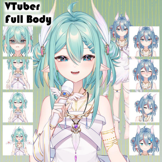 Elf VTuber Model – Ready to Use, Full Body, Vtube Studio