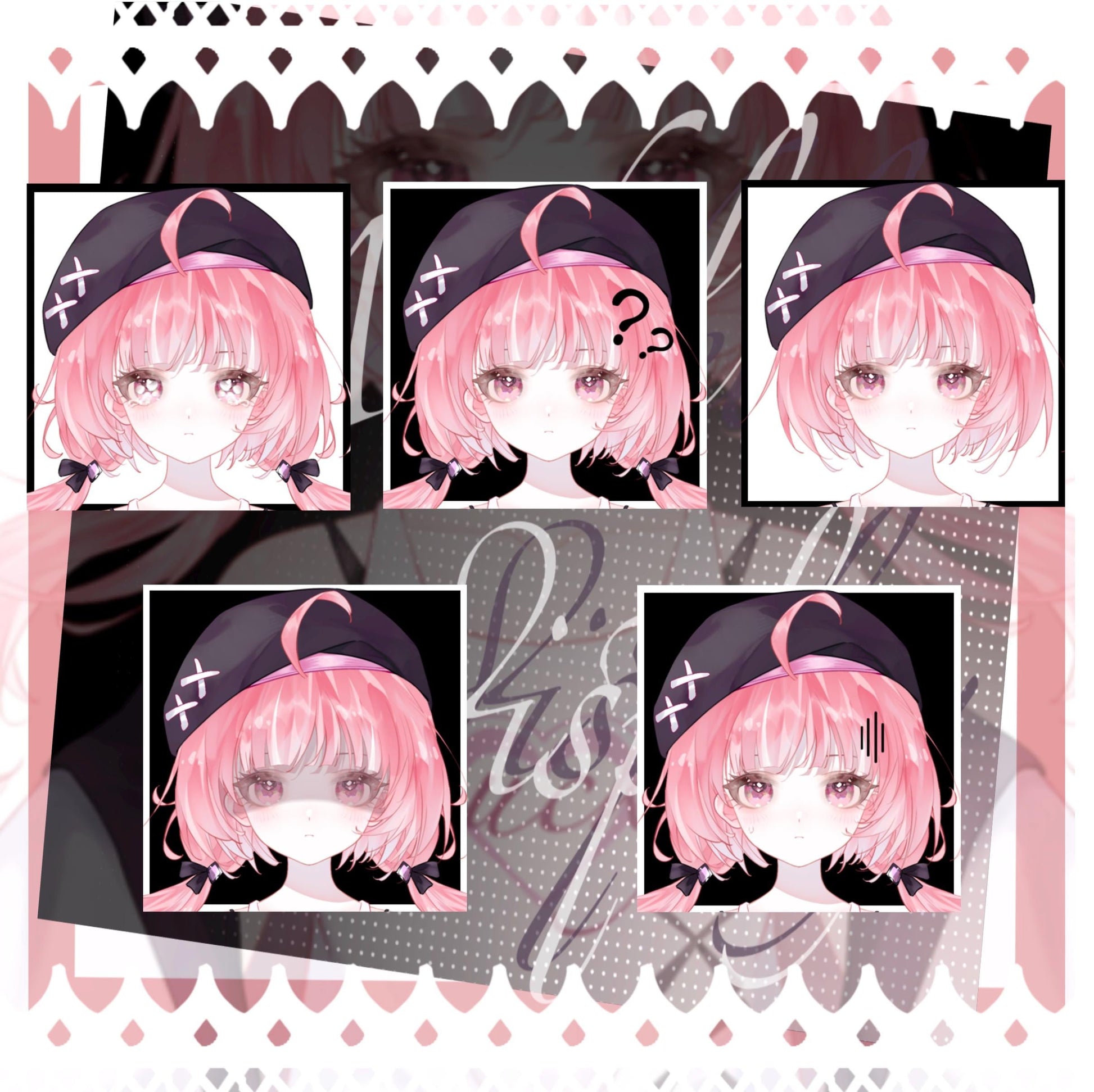 Pink Hair Vtuber Model – Live2D, Fully Rigged for Vtube Studio