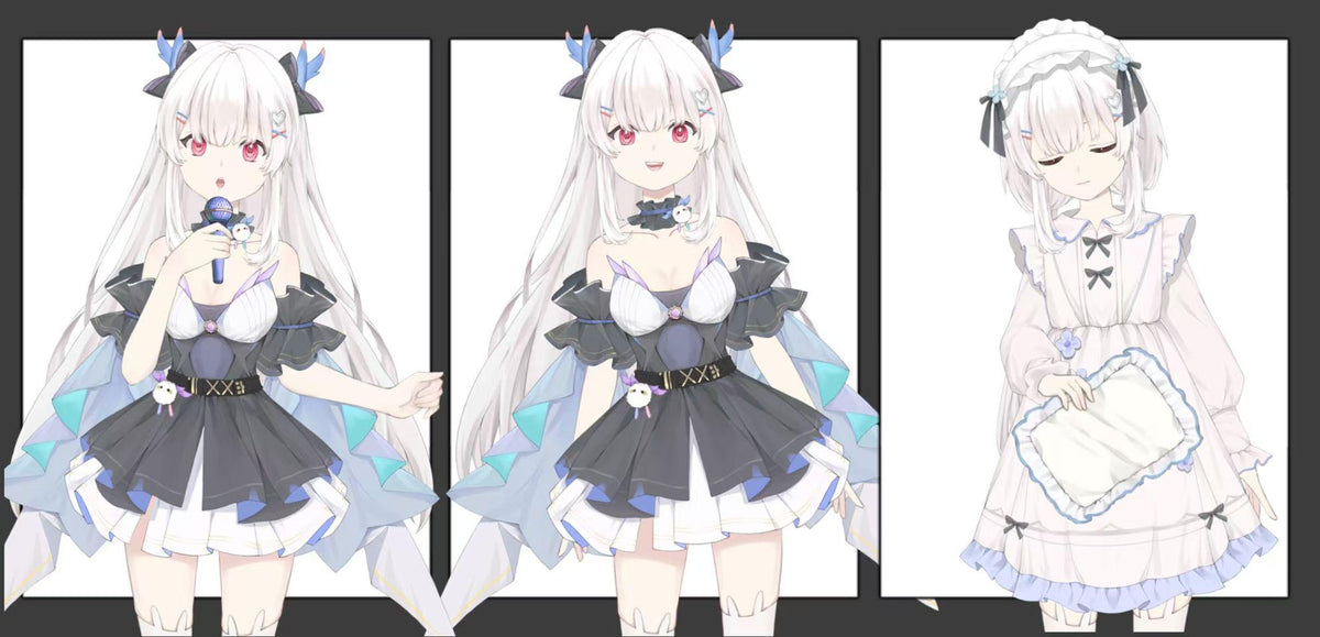Blue-Themed VTuber Model – Fully Rigged, Ready to Stream