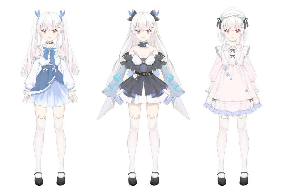 Blue-Themed VTuber Model – Fully Rigged, Ready to Stream
