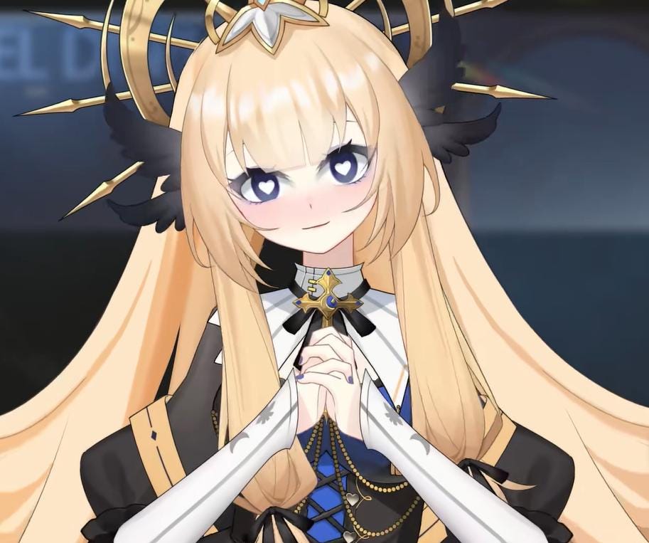 Golden Shadow Girl Vtuber Model – Live2D, Fully Rigged for Vtube Studio