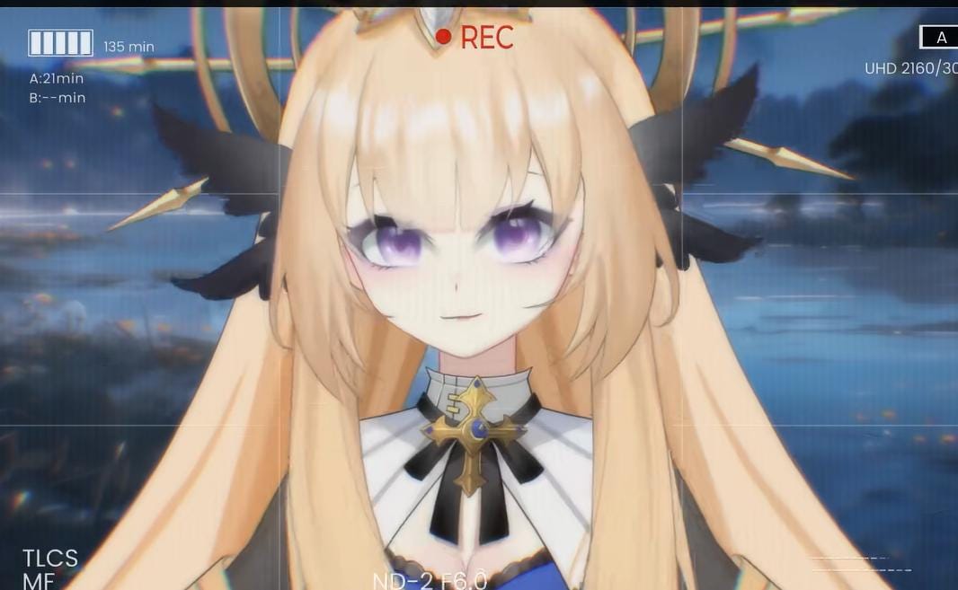Golden Shadow Girl Vtuber Model – Live2D, Fully Rigged for Vtube Studio