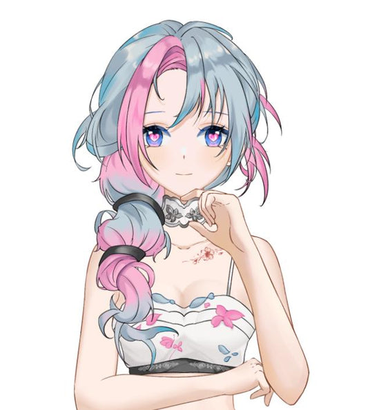 Pink & Blue Braids Vtuber Model – Ready to Use, Vtube Studio