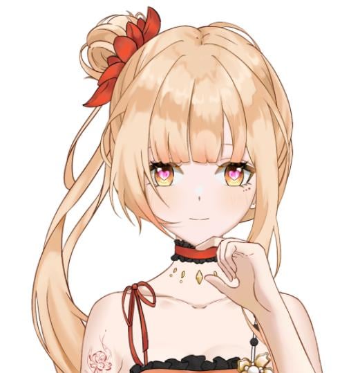 Blonde Ponytail Vtuber Model – Bubbly Anime Girl, Ready to Stream
