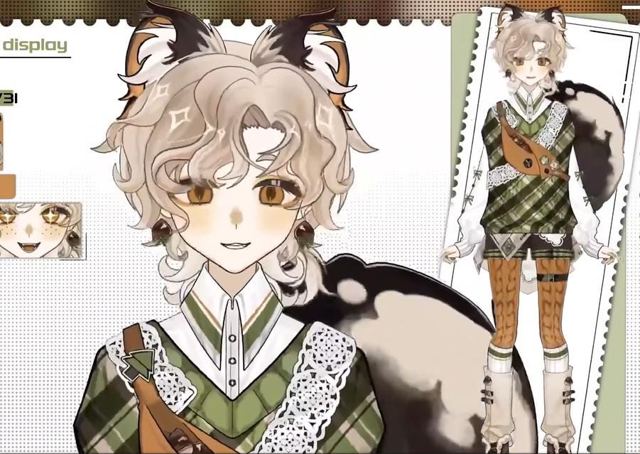 Chestnut Komatsu Live2D VTuber Model – Rustic Autumn Kemonomimi