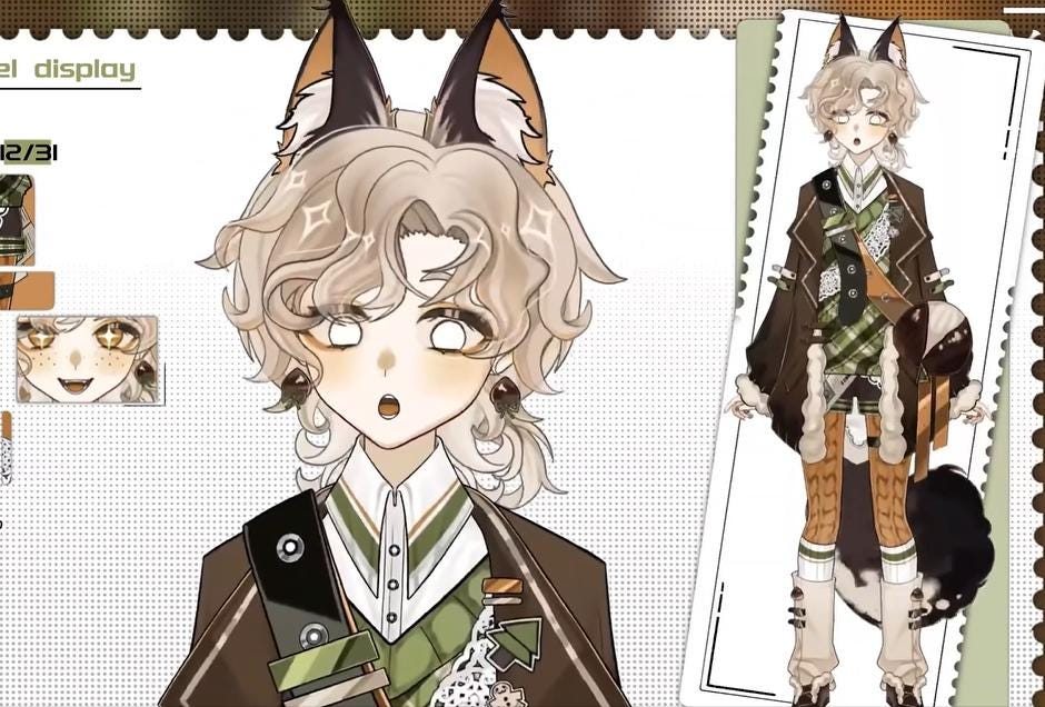 Chestnut Komatsu Live2D VTuber Model – Rustic Autumn Kemonomimi