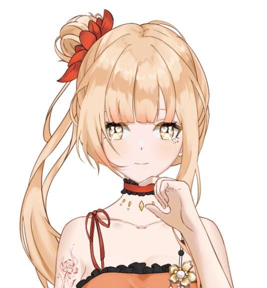 Blonde Ponytail Vtuber Model – Bubbly Anime Girl, Ready to Stream