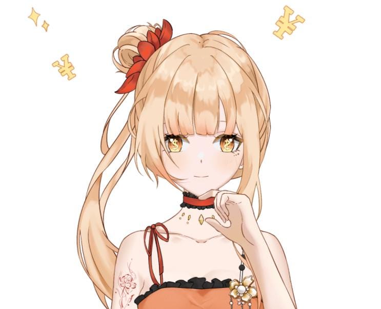 Blonde Ponytail Vtuber Model – Bubbly Anime Girl, Ready to Stream
