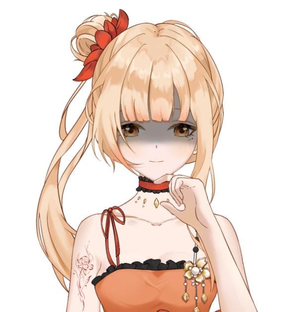 Blonde Ponytail Vtuber Model – Bubbly Anime Girl, Ready to Stream