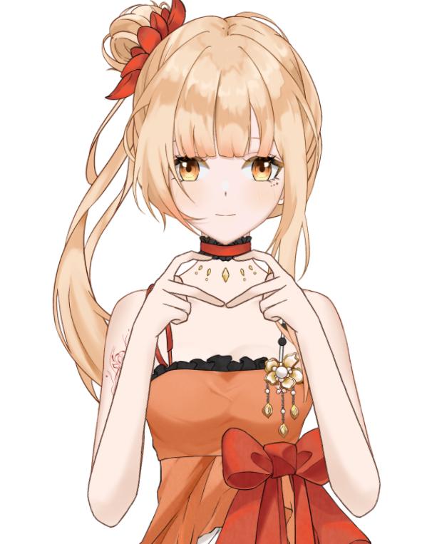 Blonde Ponytail Vtuber Model – Bubbly Anime Girl, Ready to Stream
