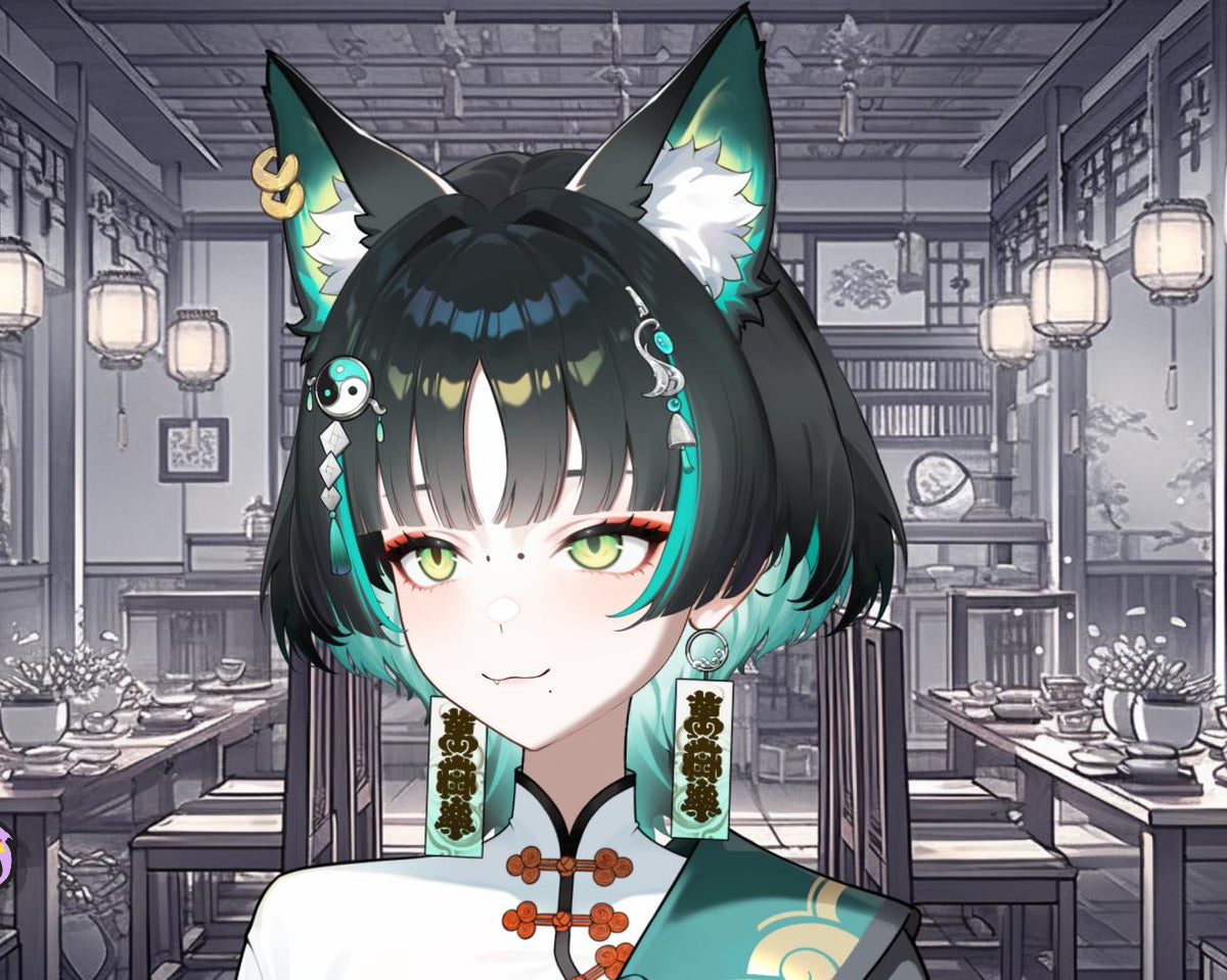 Fox Spirit Vtuber Model | Keyless Live2D for Vtube Studio