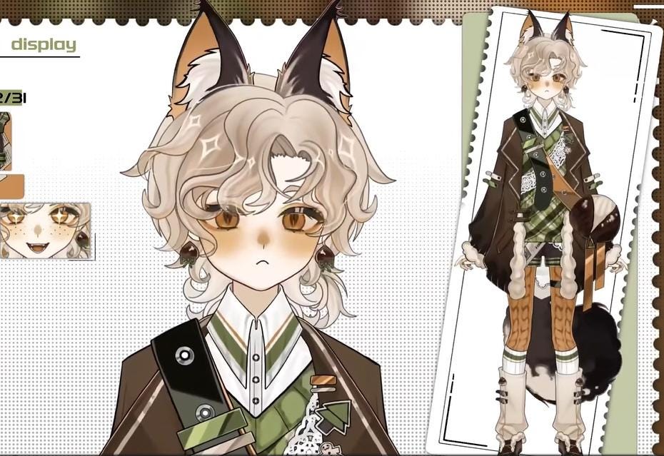 Chestnut Komatsu Live2D VTuber Model – Rustic Autumn Kemonomimi