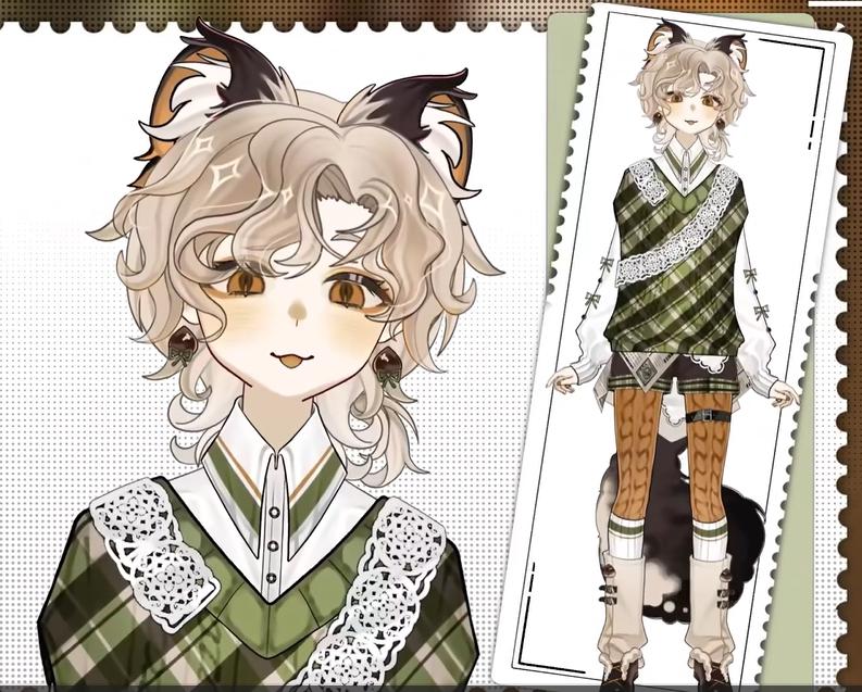 Chestnut Komatsu Live2D VTuber Model – Rustic Autumn Kemonomimi