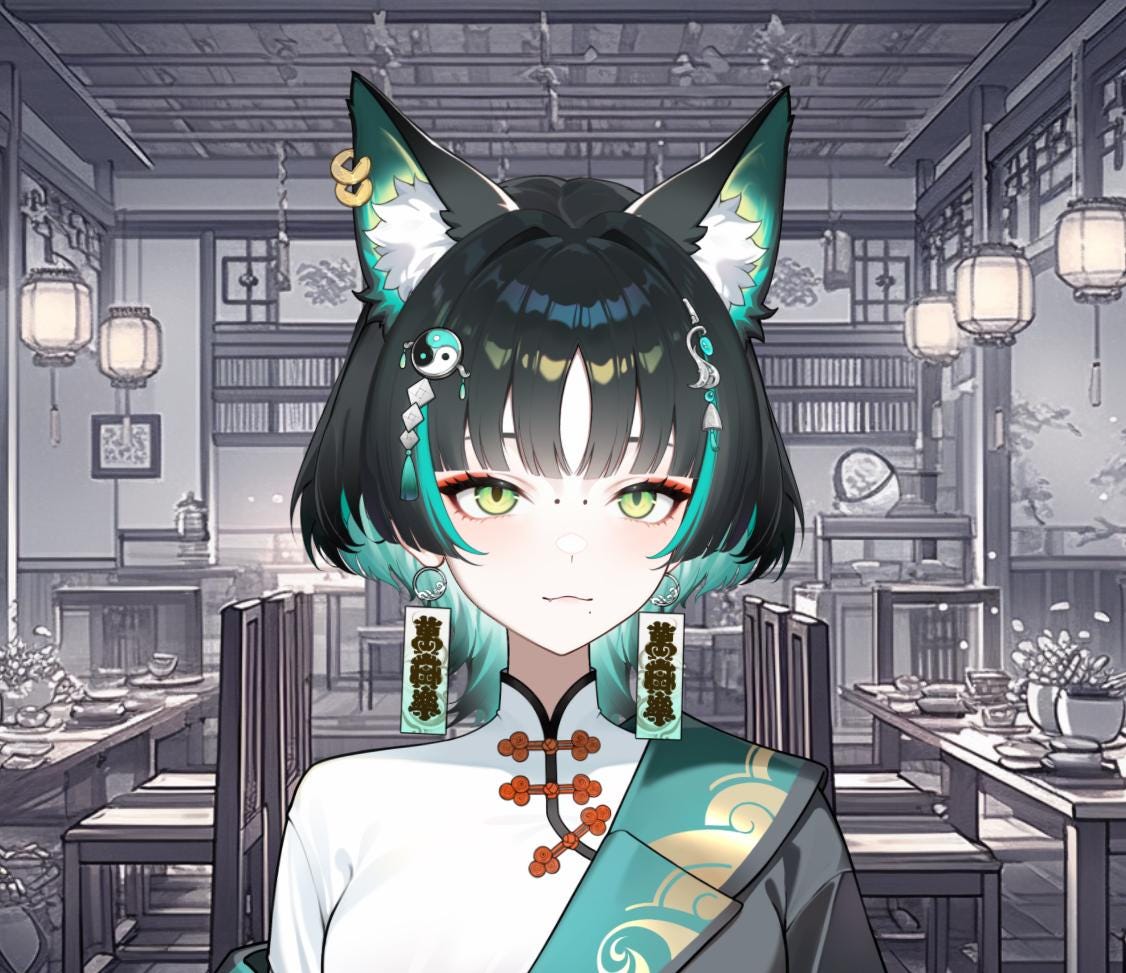 Fox Spirit Vtuber Model | Keyless Live2D for Vtube Studio