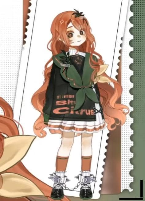 Bitter Citrus Live2D VTuber Model – Full Body, VTube Studio Ready