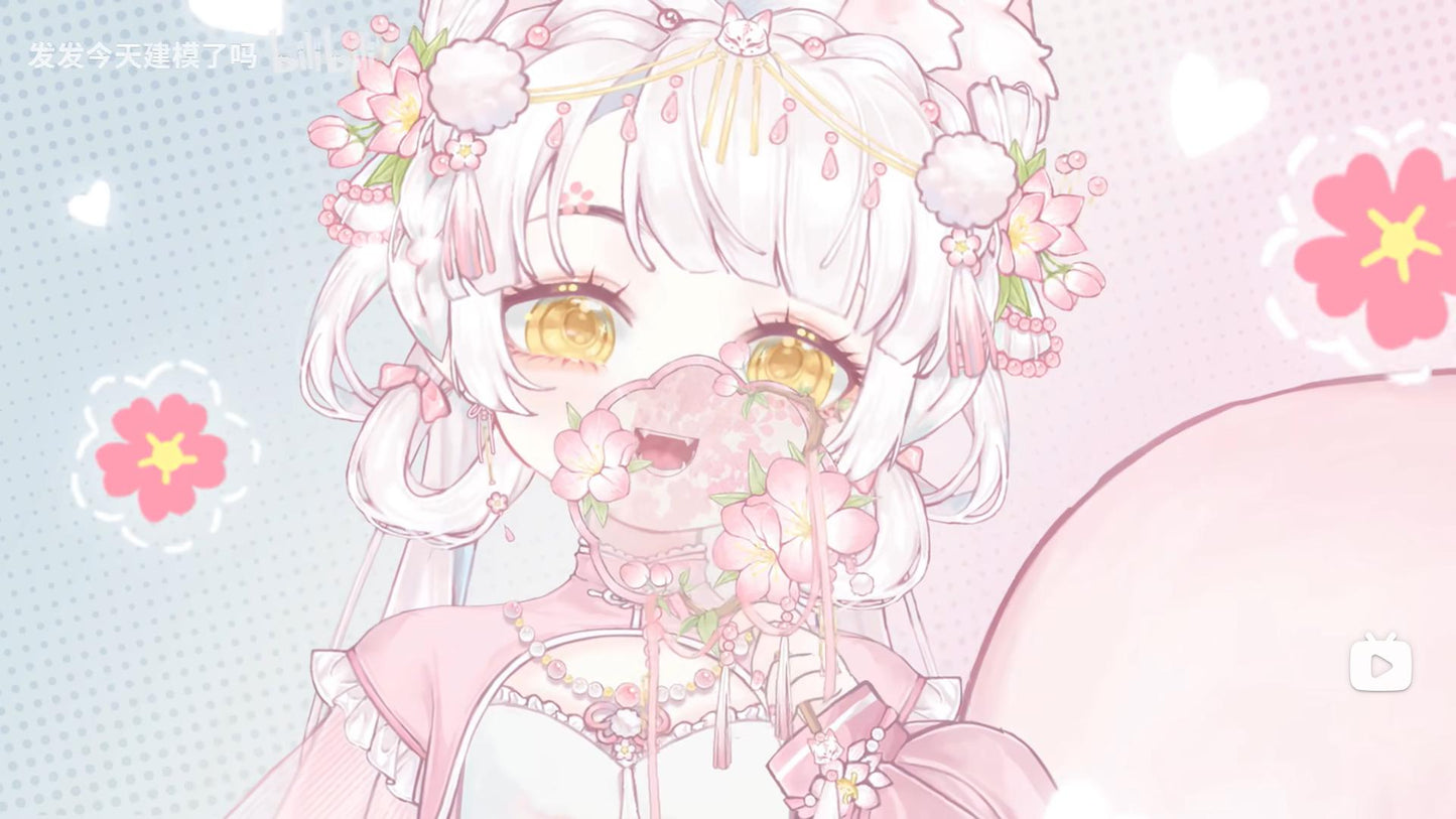 Sakura Fox Vtuber Model – Ready to Use, Full Body