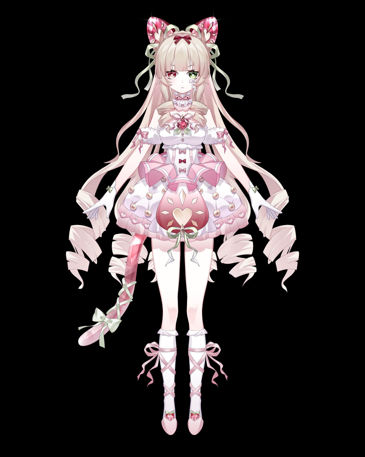 BerryNeko Live2D VTuber Model – Strawberry Cat, VTube Studio Ready