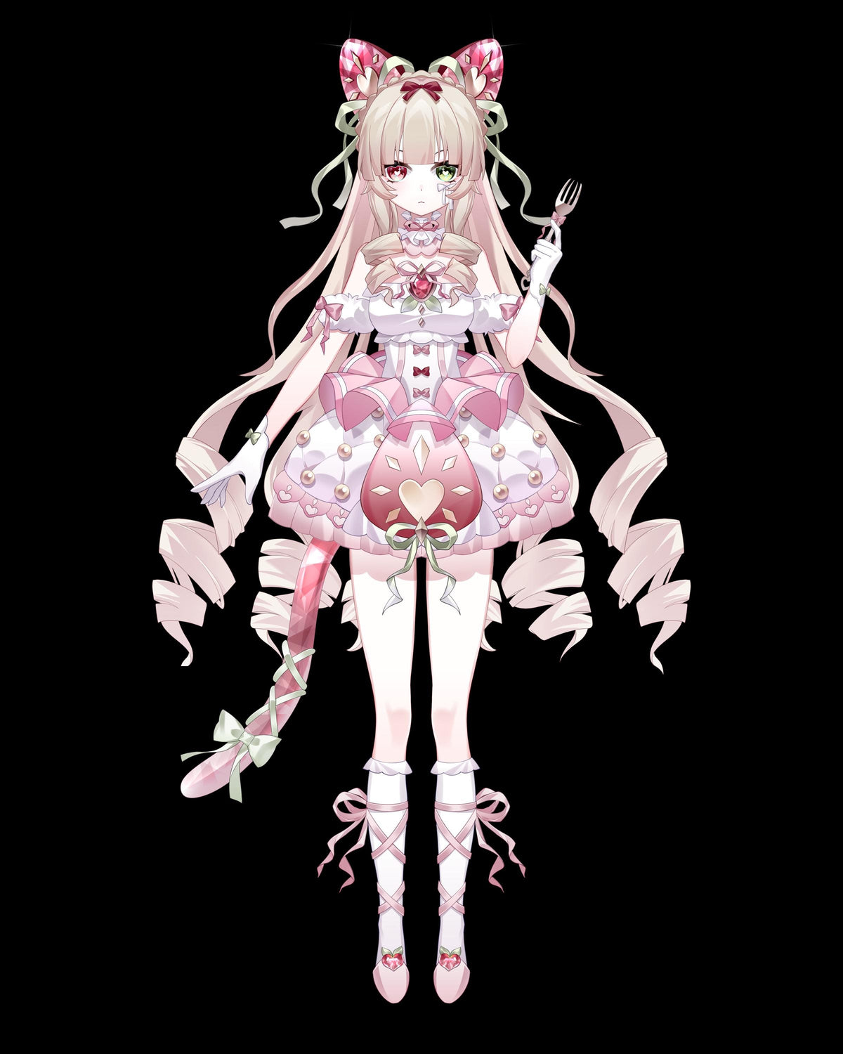 BerryNeko Live2D VTuber Model – Strawberry Cat, VTube Studio Ready