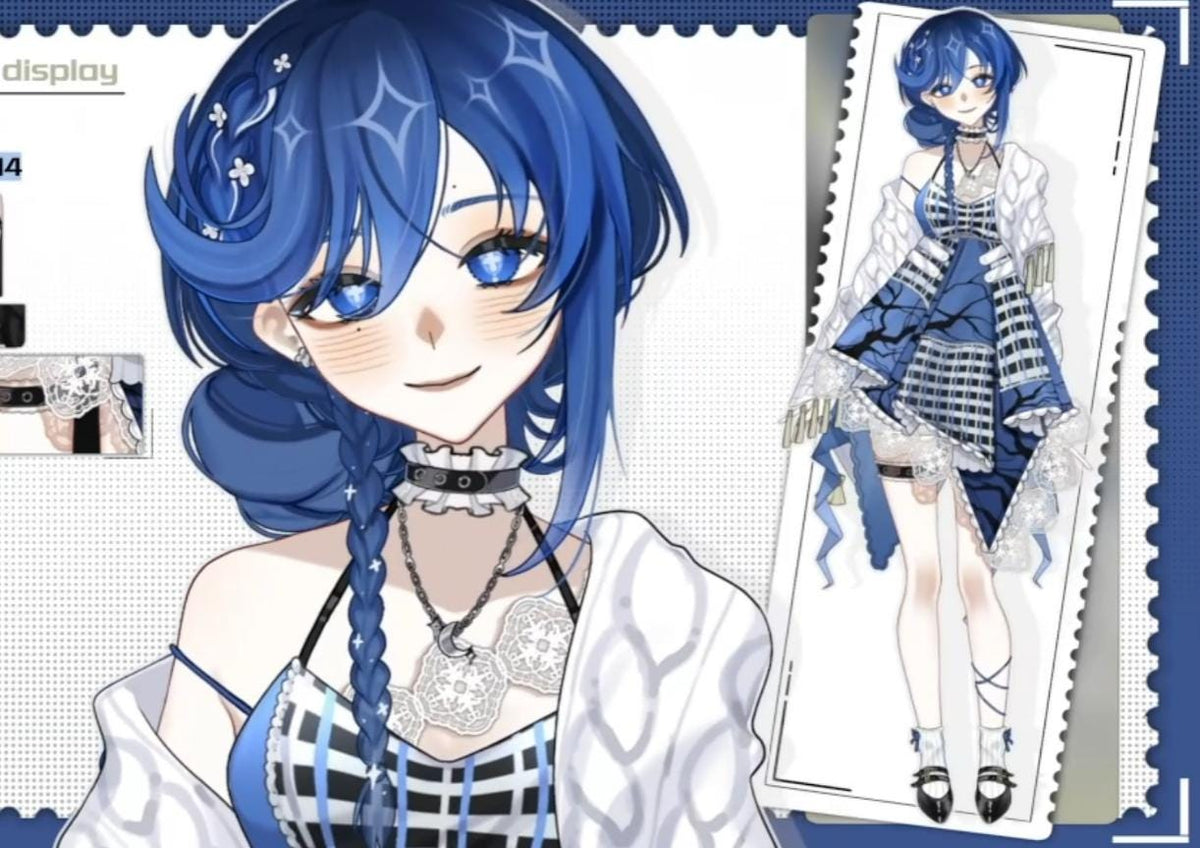 Blue Hour Girl Vtuber Model – Fully Rigged, Ready to Stream