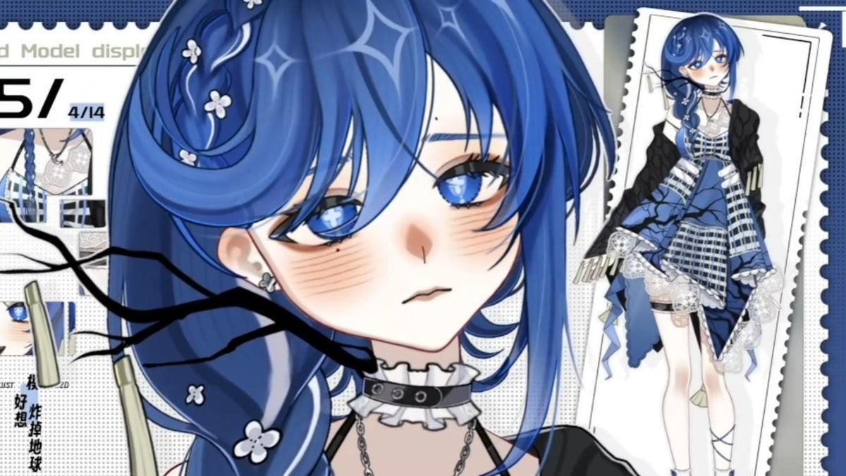 Blue Hour Girl Vtuber Model – Fully Rigged, Ready to Stream
