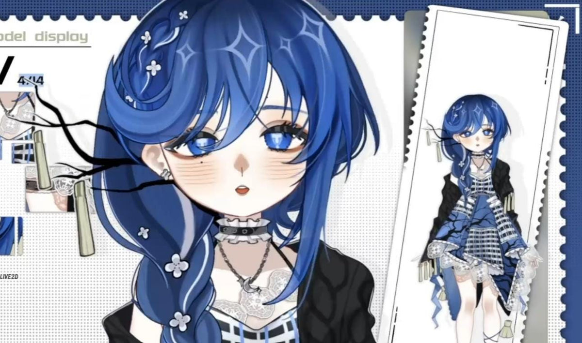 Blue Hour Girl Vtuber Model – Fully Rigged, Ready to Stream