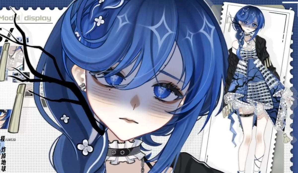 Blue Hour Girl Vtuber Model – Fully Rigged, Ready to Stream