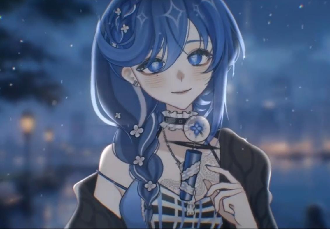 Blue Hour Girl Vtuber Model – Fully Rigged, Ready to Stream