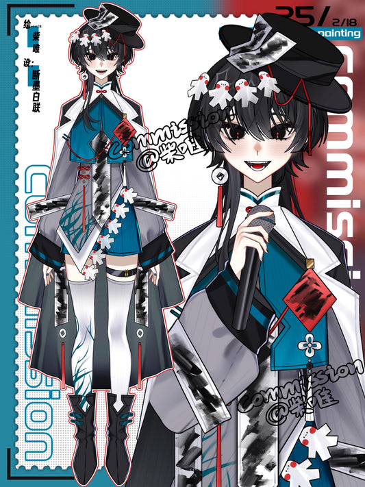 DisLink InkWhite Vtuber Model – Ready to Stream, Vtube Studio