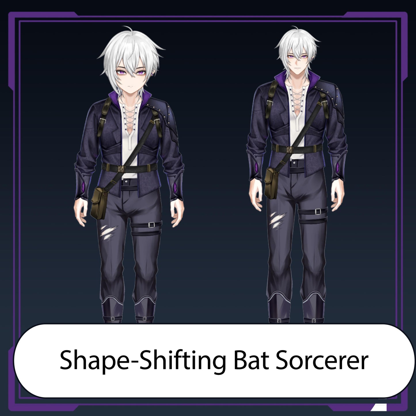 Noctis Bat Mage Live2D Vtuber Model - Ready to Stream