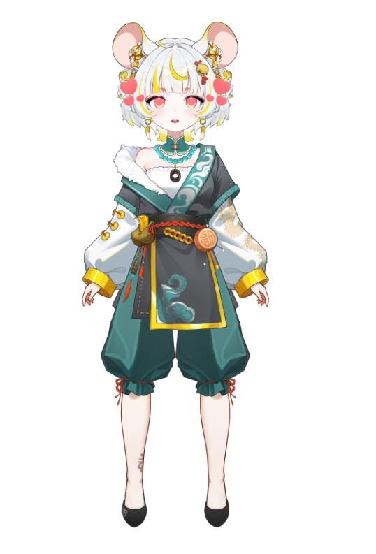 Live2D VTuber Model – Lunari Basic, Hanfu Outfit, Ready to Stream