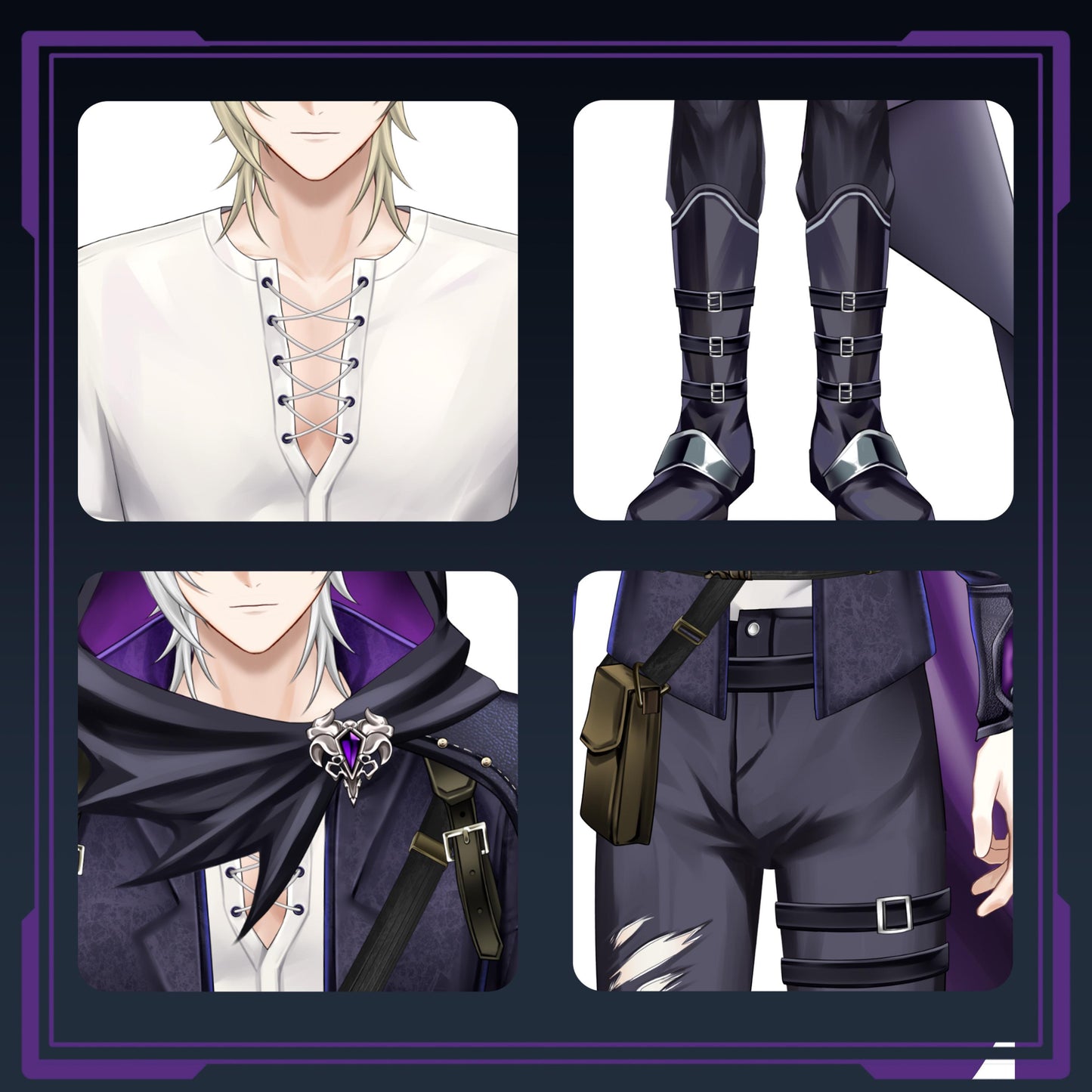 Noctis Bat Mage Live2D Vtuber Model - Ready to Stream