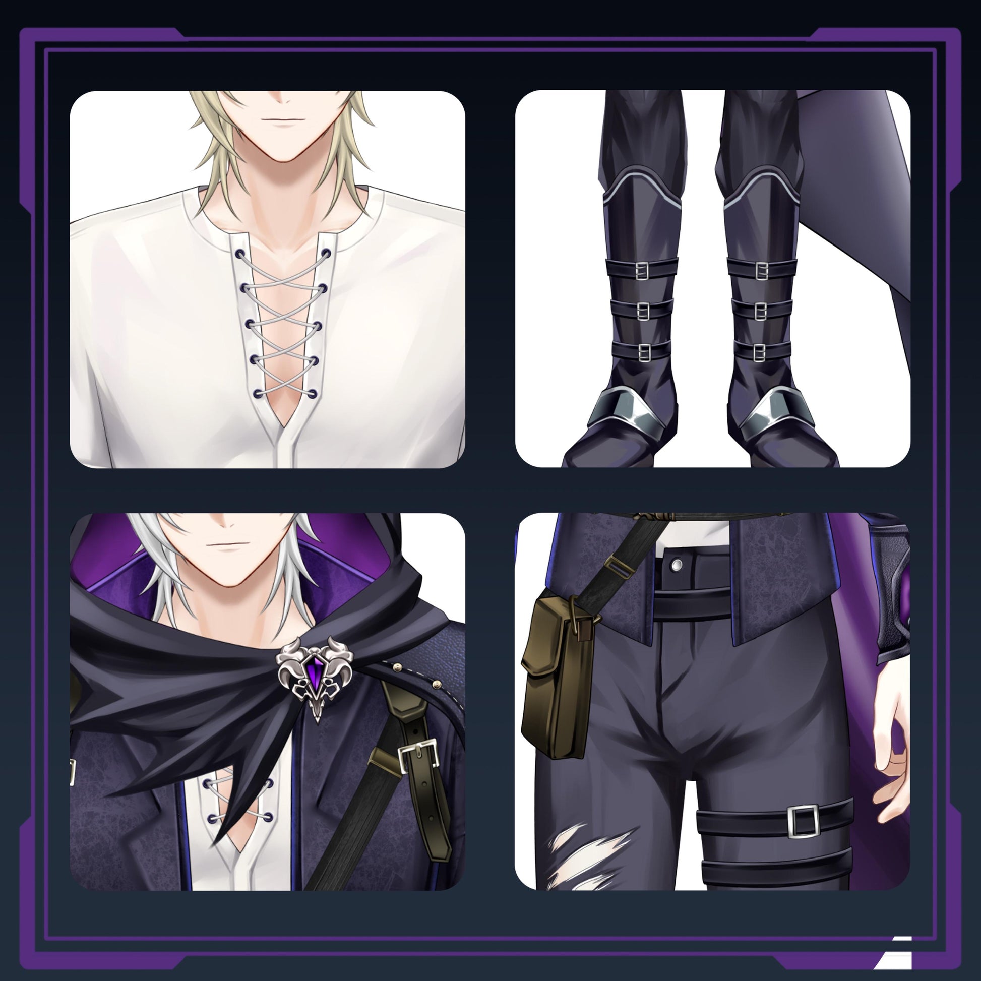 Noctis Bat Mage Live2D Vtuber Model - Ready to Stream