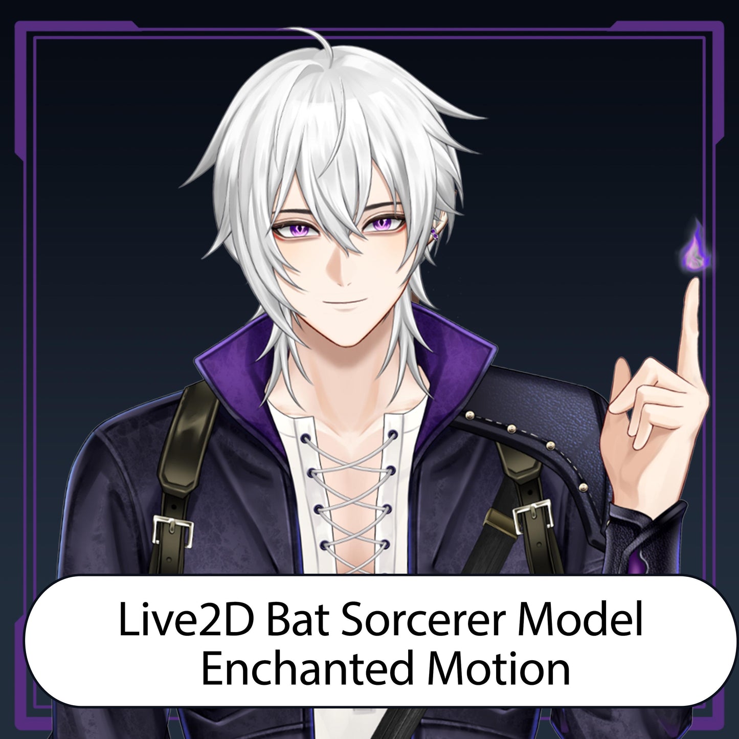 Noctis Bat Mage Live2D Vtuber Model - Ready to Stream