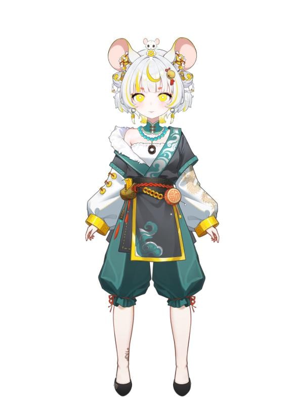 Live2D VTuber Model – Lunari Basic, Hanfu Outfit, Ready to Stream