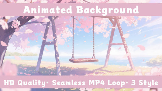 Animated Sakura Tree VTuber Background – Cozy Anime Stream (MP4)