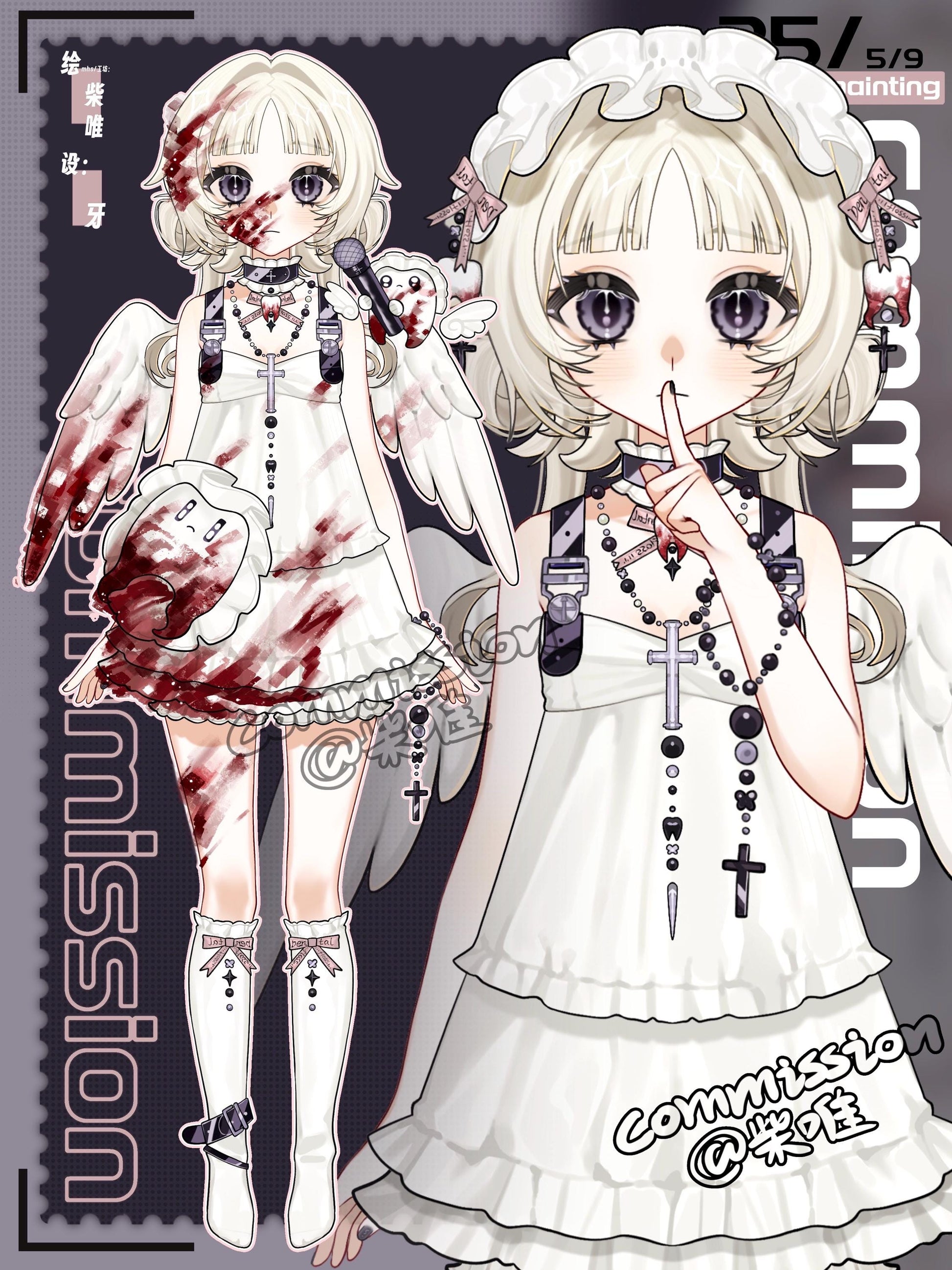 Gothic Angelic Idol Vtuber Model – Ready to Use, Full Body