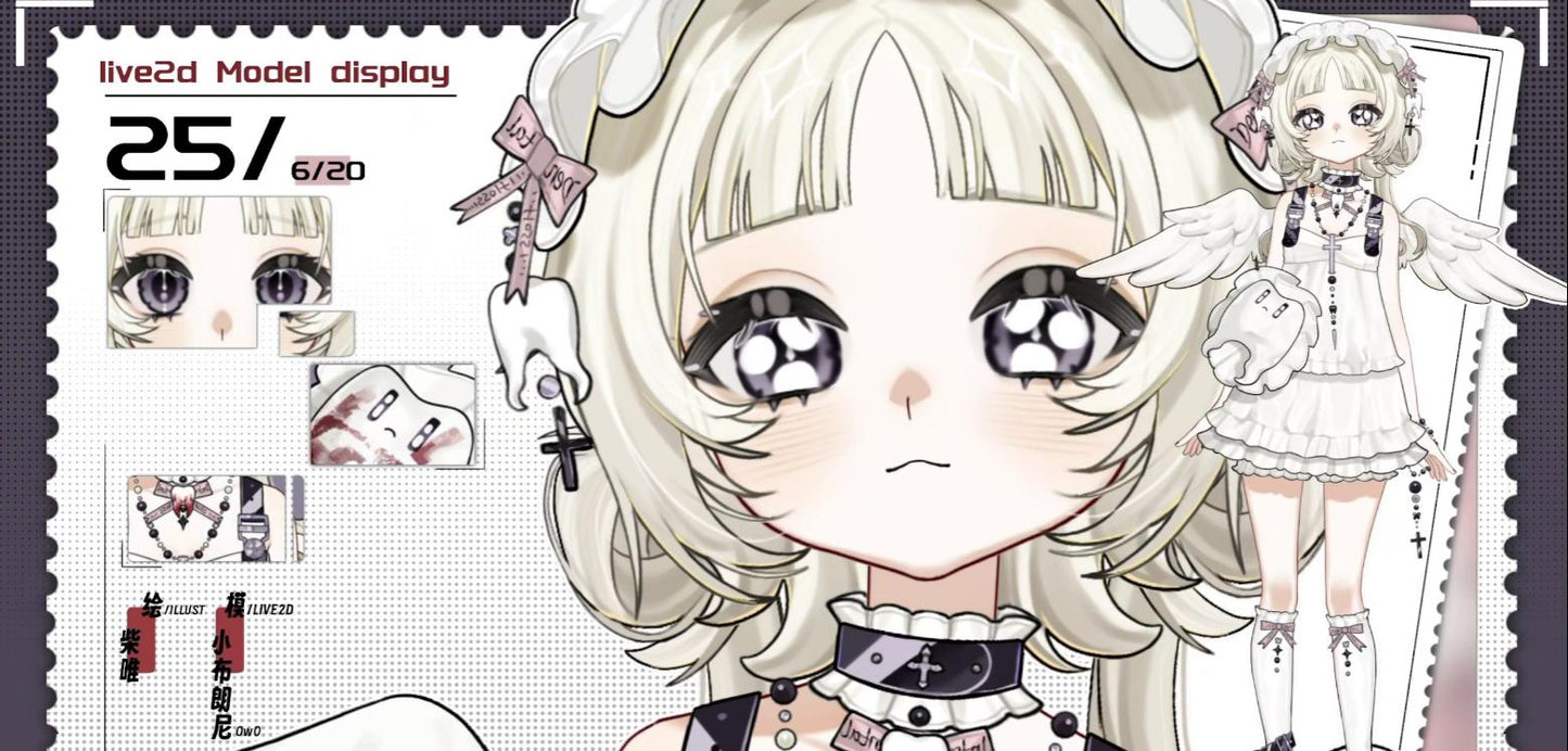 Gothic Angelic Idol Vtuber Model – Ready to Use, Full Body