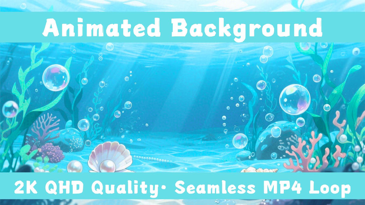 Animated Ocean VTuber Background – 2K Seamless MP4 Loop
