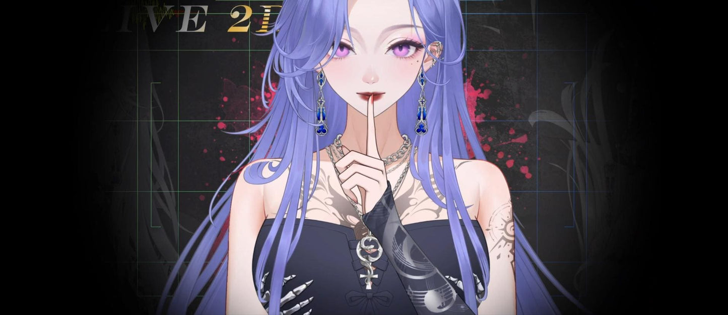 Nyx Noir Live2D Vtuber Model – Gothic Style, Full Body Rig